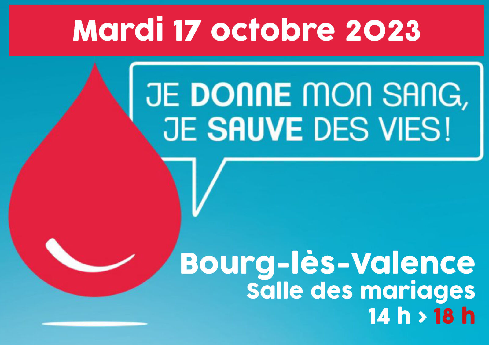 Don du sang octobre 2023