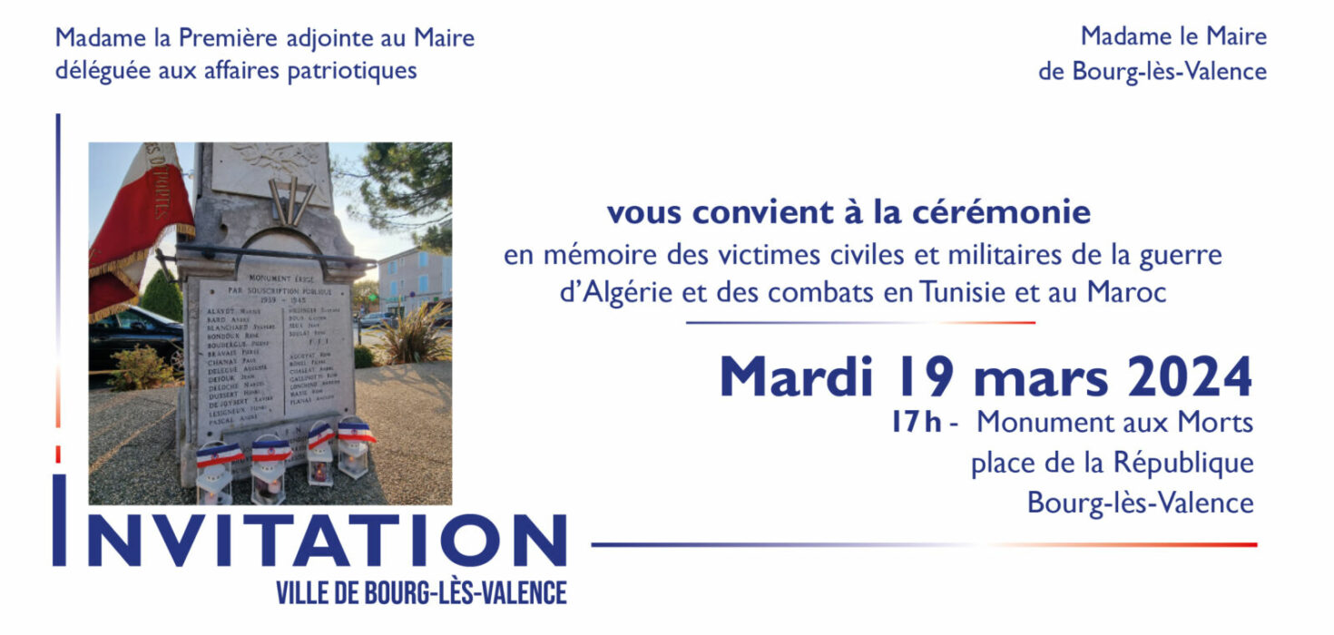 Cérémonie du 19 mars 2024 - Ville de Bourg-les-Valence