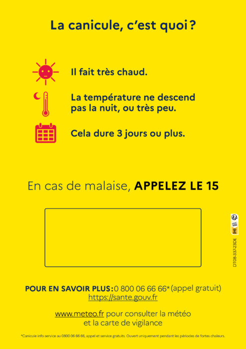 Canicule, fortes chaleurs - Protégez-vous avant les premiers ef