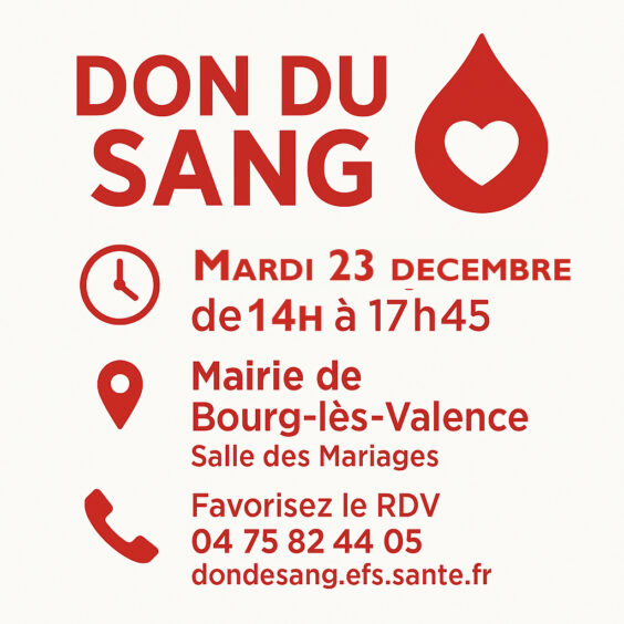 Don du sang Décembre 2025