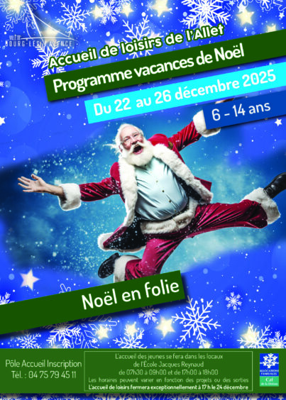 Inscription Accueil de loisirs de L’Allet vacances de Noël 2025