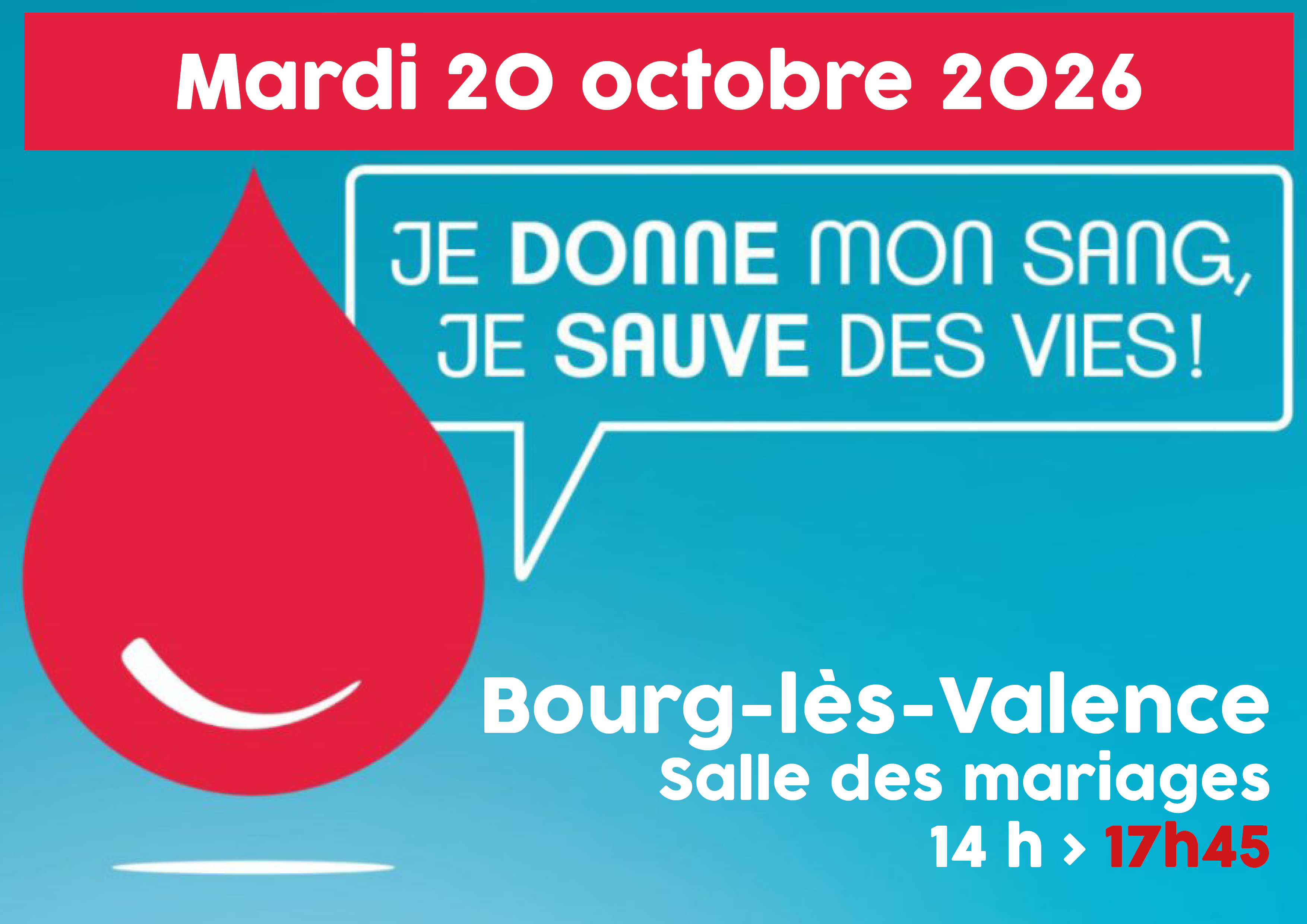 Don du sang octobre 2026